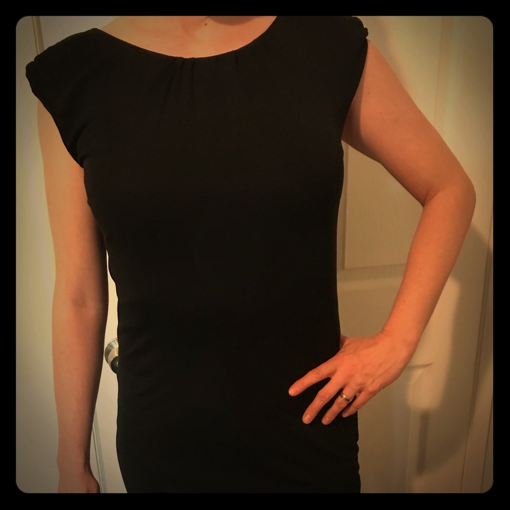 Twelfth Street black mini with metal swoop back
